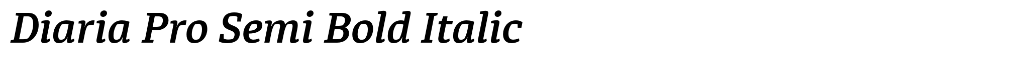 Diaria Pro Semi Bold Italic image
